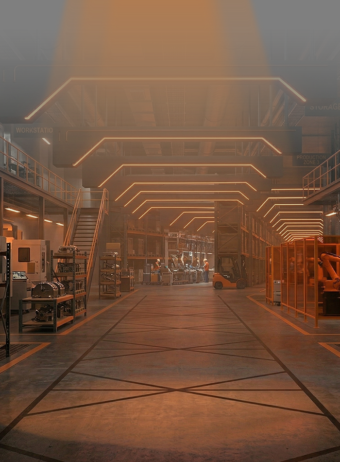 Không gian kho kệ cao