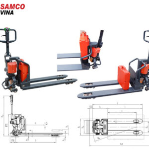 cấu tạo xe nâng tay điện pte15