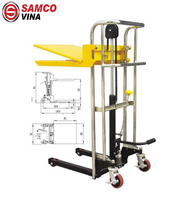 cấu tạo xe nâng tay cao 400kg