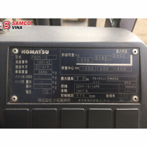 thông số xe nâng điện komatsu fb25