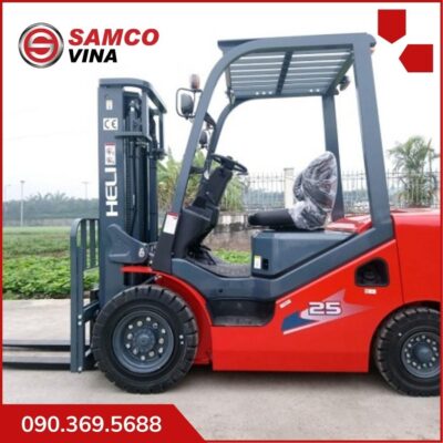 Xe nâng dầu 2 tấn, 2.2 tấn, 2.5 tấn Heli, Komatsu, Hyundai