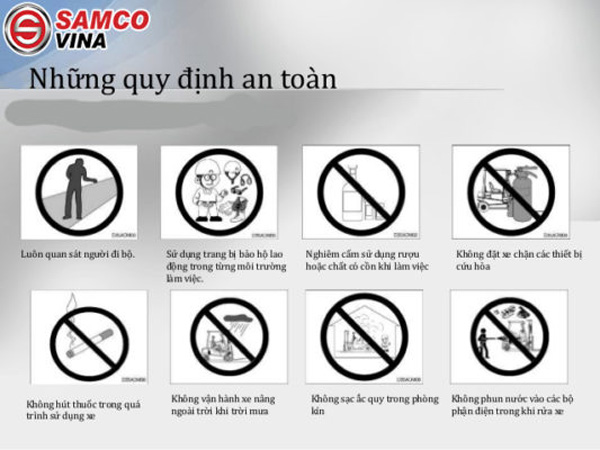 Lưu ý sử dụng xe nâng hàng