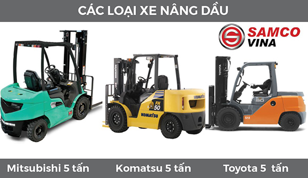 Các thương hiệu xe nâng 5 tấn