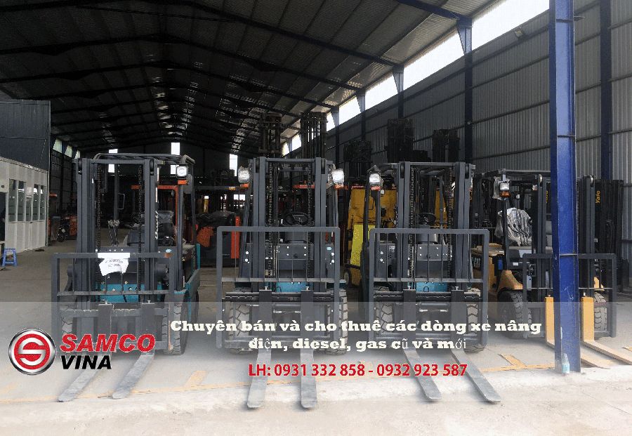 samcovina chuyên cho thuê xe nâng điện cũ