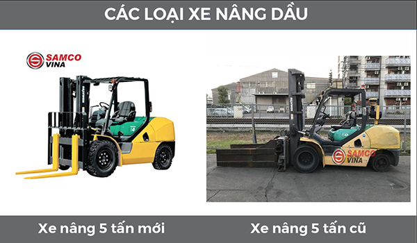 So sánh xe nâng 5 tấn cũ và mới