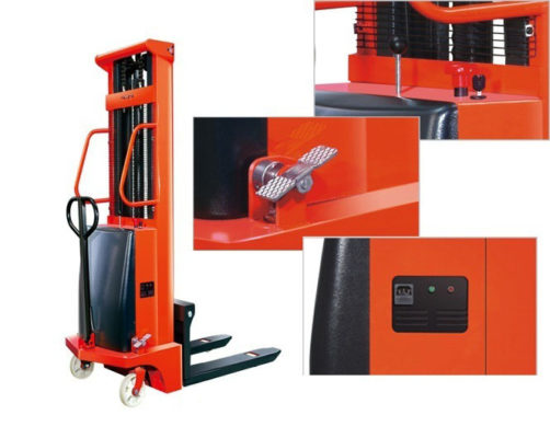 Xe nâng bán tự động Niuli 1 tấn nâng cao 1.6m