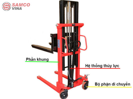 Cấu tạo của xe nâng tay cao