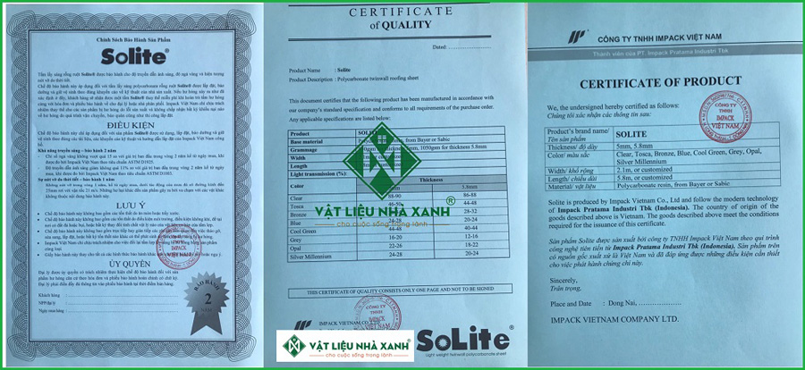 CO CQ đảm bảo hàng chính hãng 100% mà vật liệu nhà xanh hiệp thành phân phối