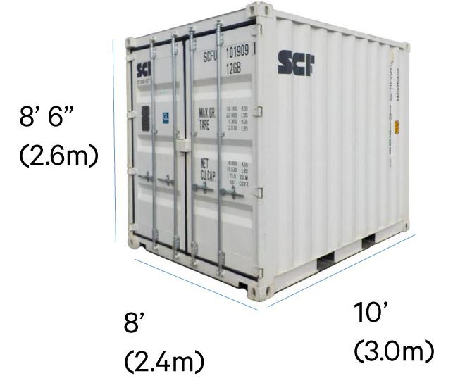 Kích thước container 10ft